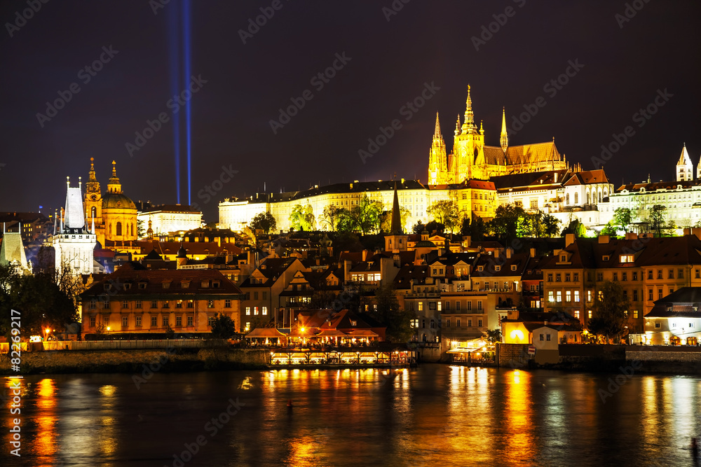 Obraz premium Old Prague cityscape overview