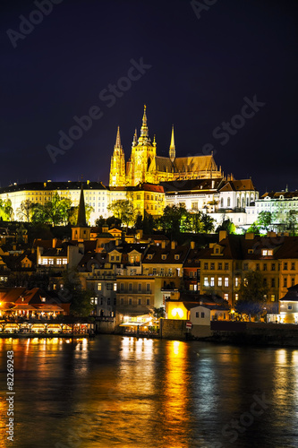 Old Prague cityscape overview