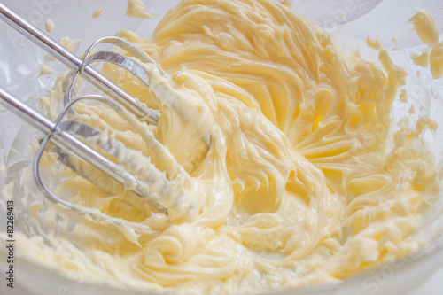 Whisking butter photo