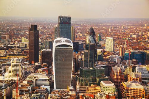 Obraz na płótnie Aerial overview of London city w salonie