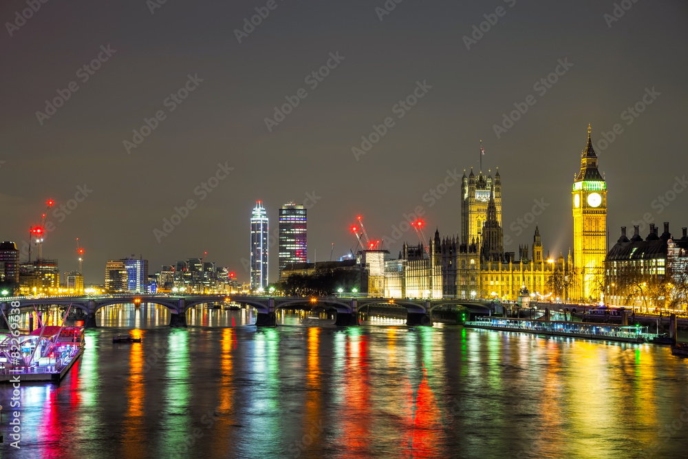 London with the Clock Tower and Houses of Parliament