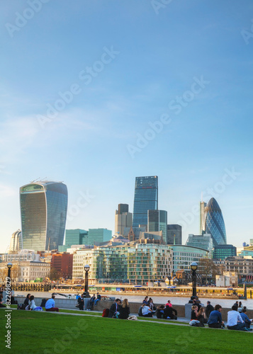 Obraz na płótnie Financial district of the City of London w salonie