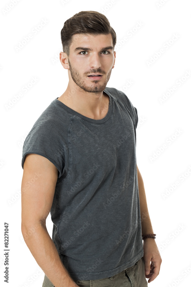 Handsome bearded young man with a lovely smile Handsome bearded young man with a lovely smile