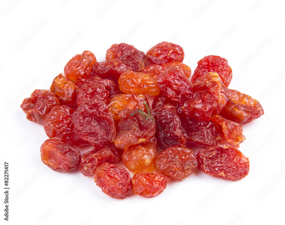 dried tomato on white background dried tomato on white background