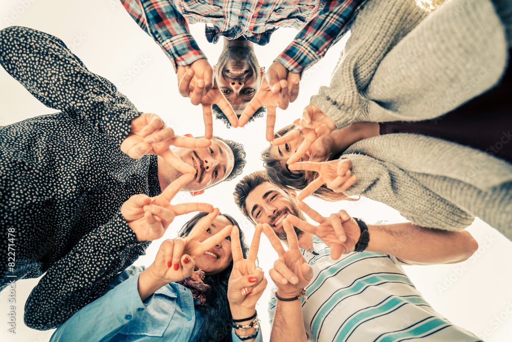 Obraz premium Group of people in circle formation