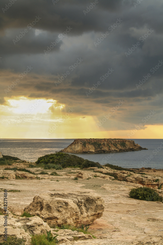 Island near the coast at Cyprus