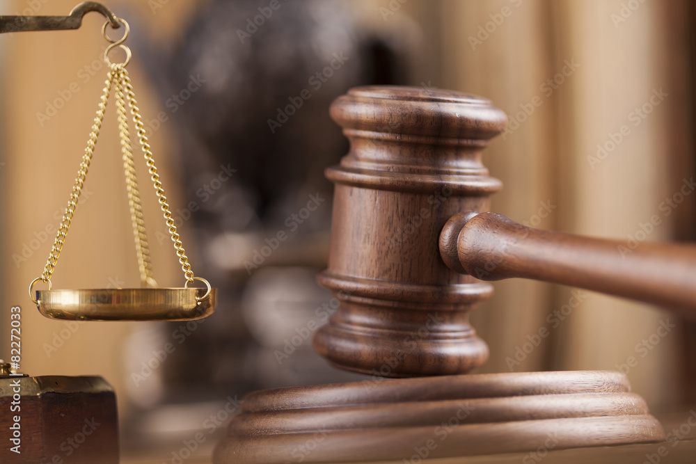 Wooden gavel barrister, justice concept, legal system Wooden gavel barrister, justice concept, legal system