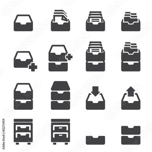 cabinet icon set