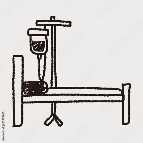 hospital bed doodle