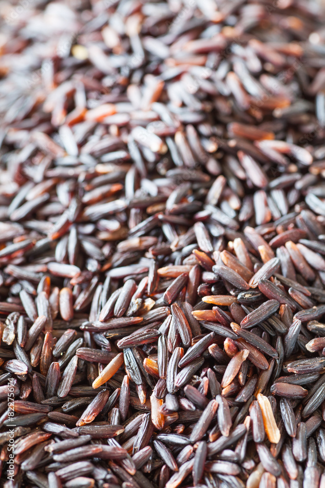 Close - up Healthy food uncooked brown rice