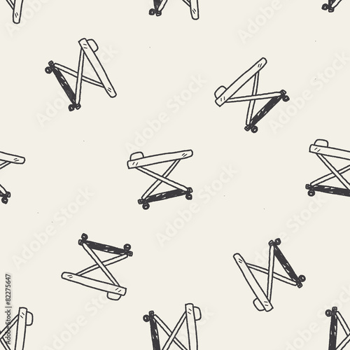 hospital bed doodle seamless pattern background