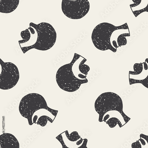 esophagus doodle seamless pattern background