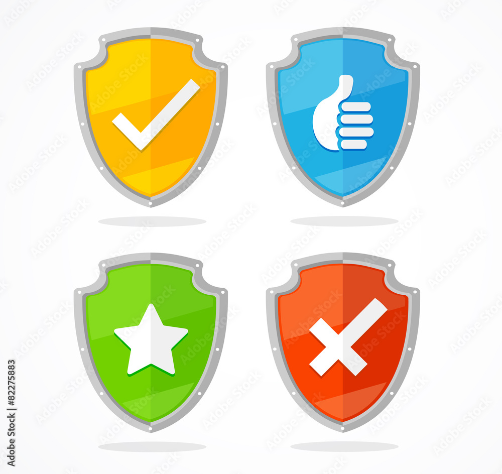 Vector shield set Vector shield set