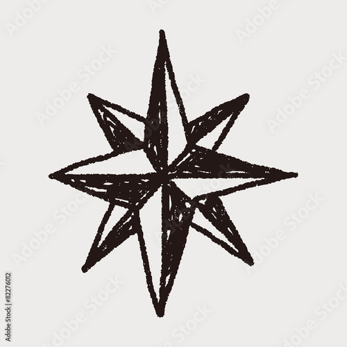 compass star doodle