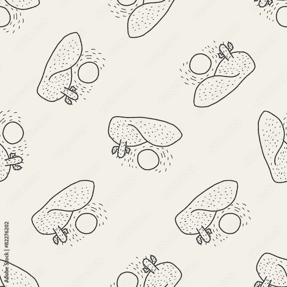 desert doodle seamless pattern background