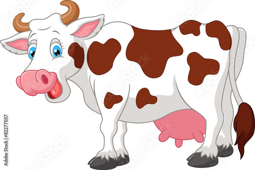 Happy cartoon cow