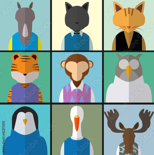 Animal Avatar Icon Set photo