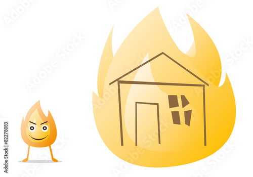 burned house