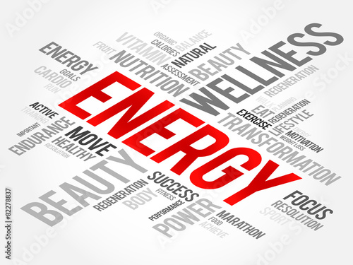 ENERGY word cloud, fitness, sport, health concept #82278837