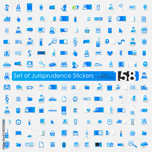 Set of jurisprudence stickers
