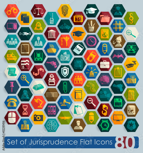 Set of jurisprudence icons