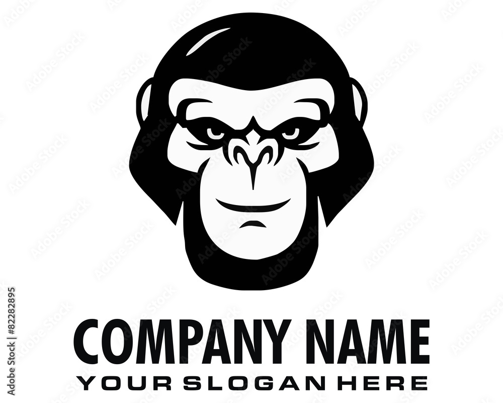 monkey gorilla ape logo image vector