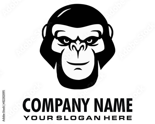 monkey gorilla ape logo image vector