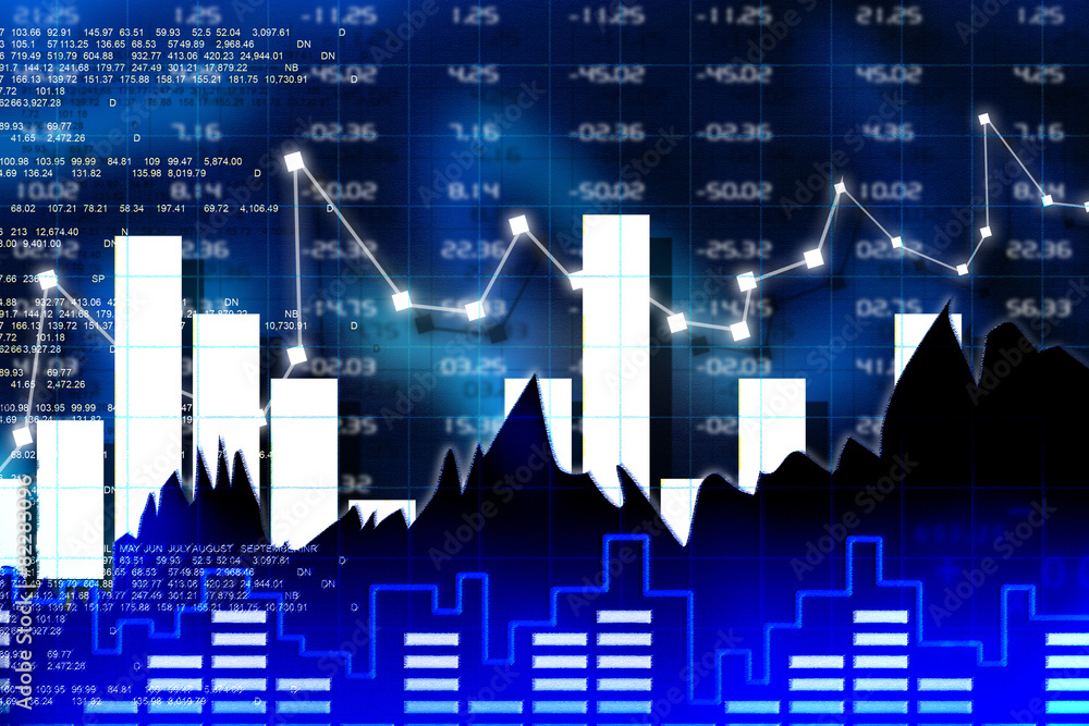 Naklejka premium Stock market chart.
