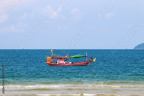 thai wooden fishing boat in thailand © seksanwangjaisuk