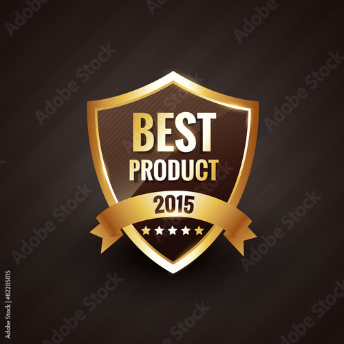 best product of 2015 vector golden label design badge