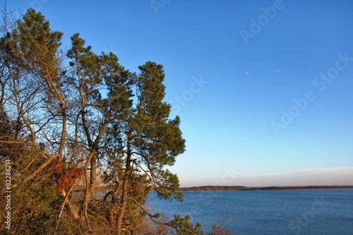 Sunset lake view