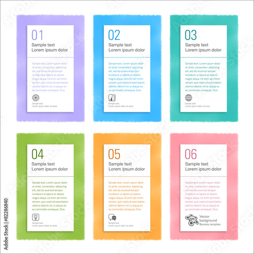 Infographics Web Banner & Label Design #Watercolor  texture