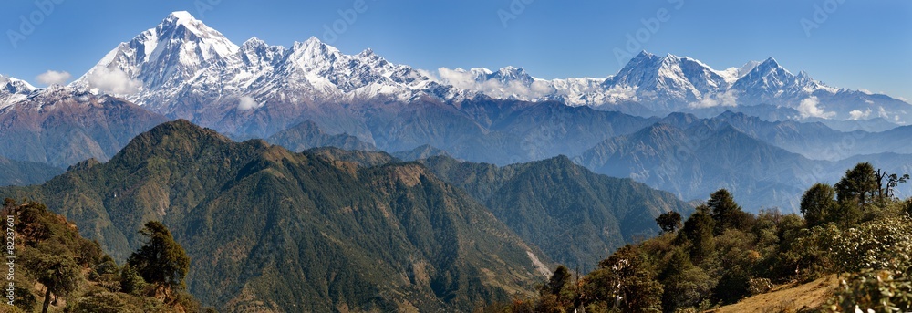 Fototapeta Dhaulagiri and Annapurna Himal