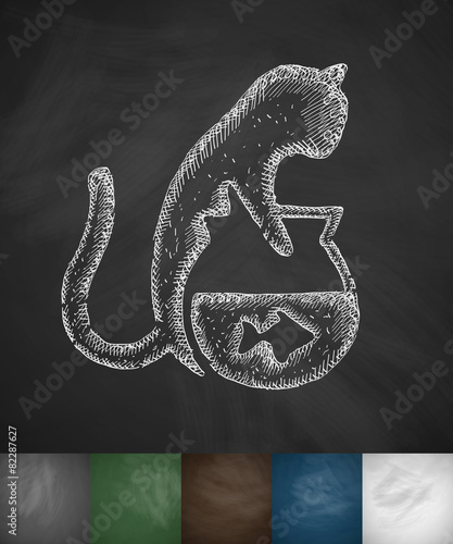 cat and aquarium icon