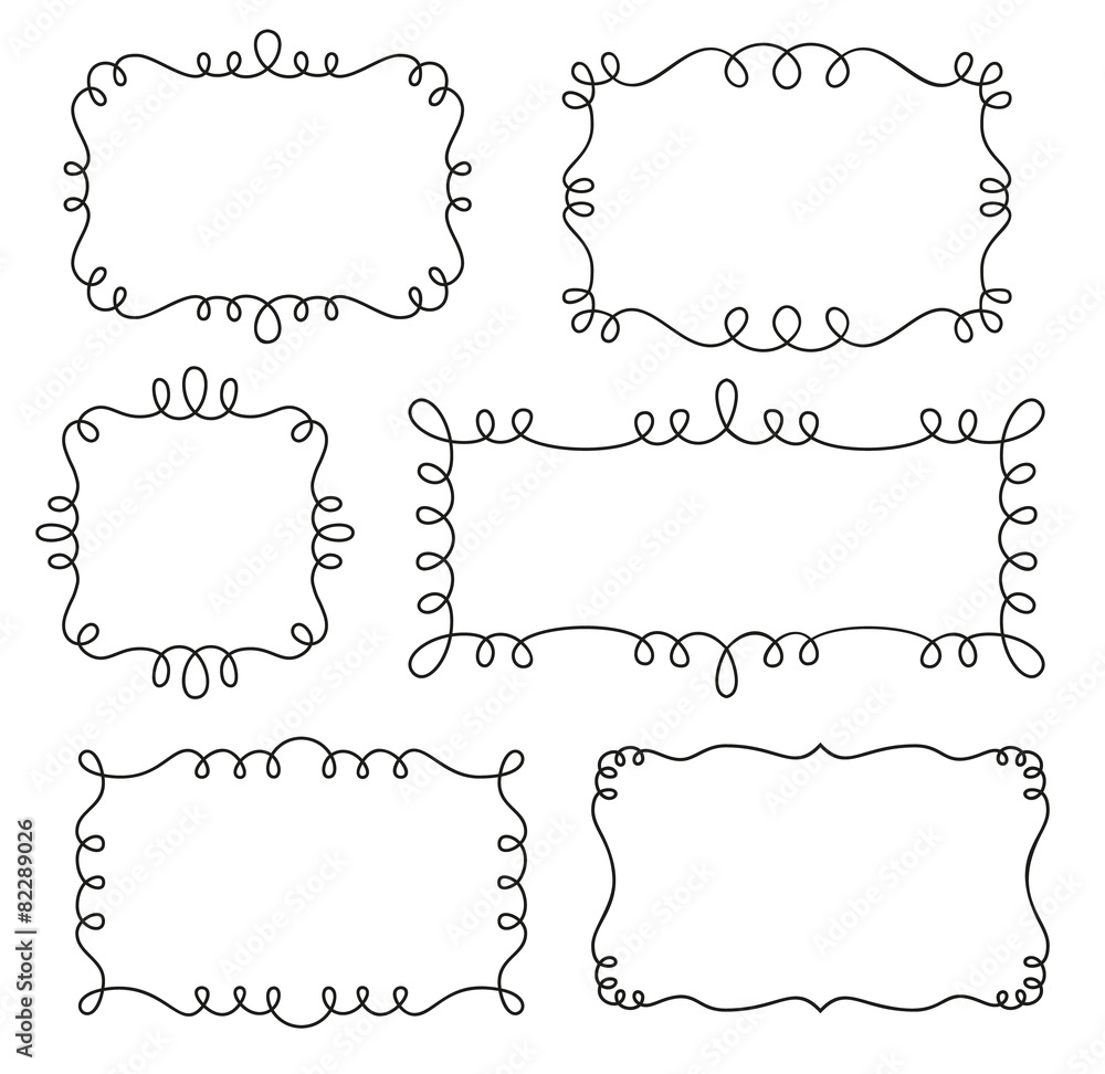 Collection of decorative loop frames Collection of decorative loop frames
