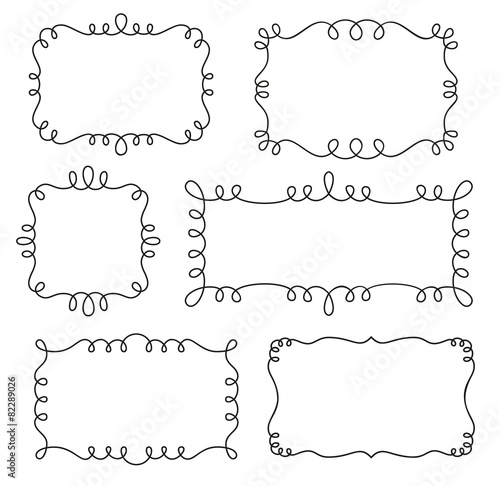 Collection of decorative loop frames