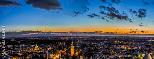 Leipzig am Abend Panorama HDR