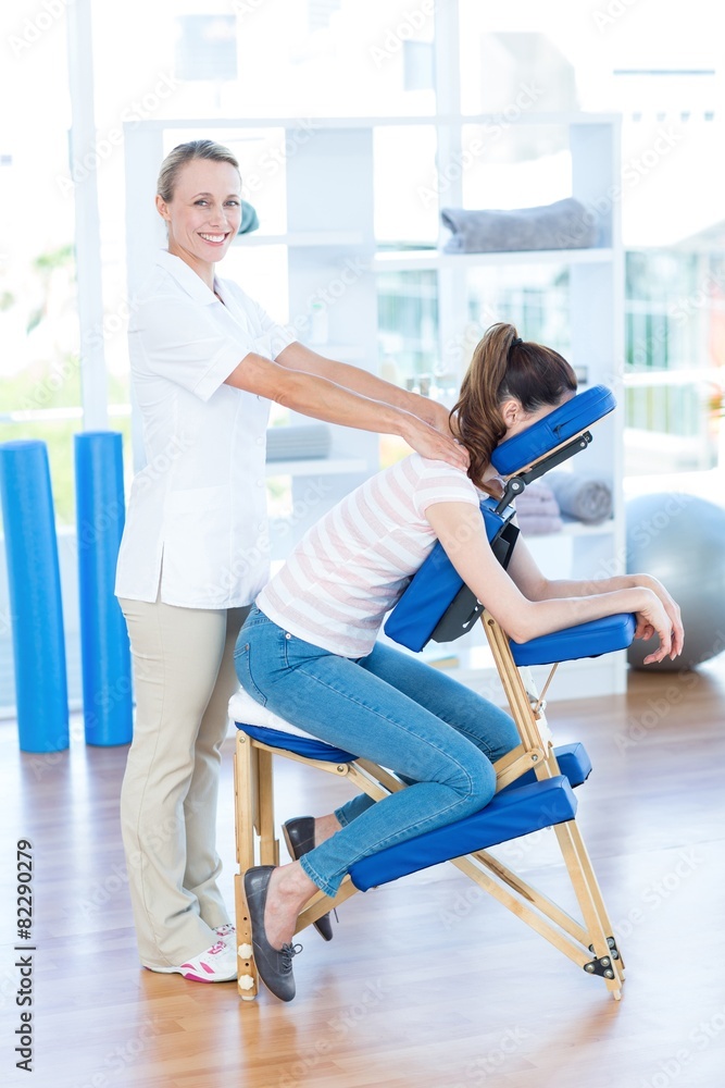 Woman having back massage Woman having back massage