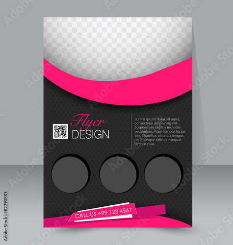 Flyer template. Business brochure. A4 poster for business