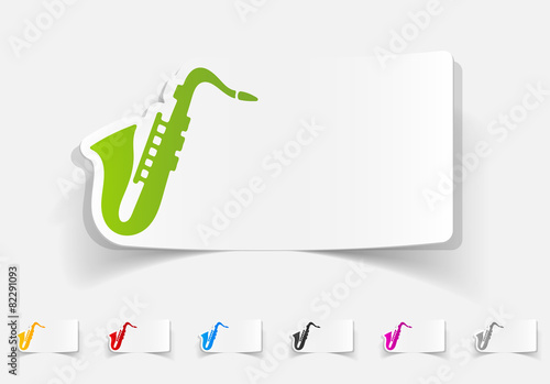 realistic design element. saxophone