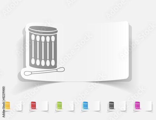 realistic design element. cotton swabs