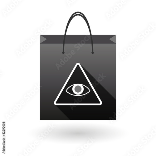 Shopping bag icon with an all seeing eye