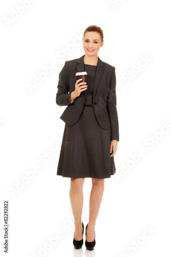Businesswoman with a coffee.