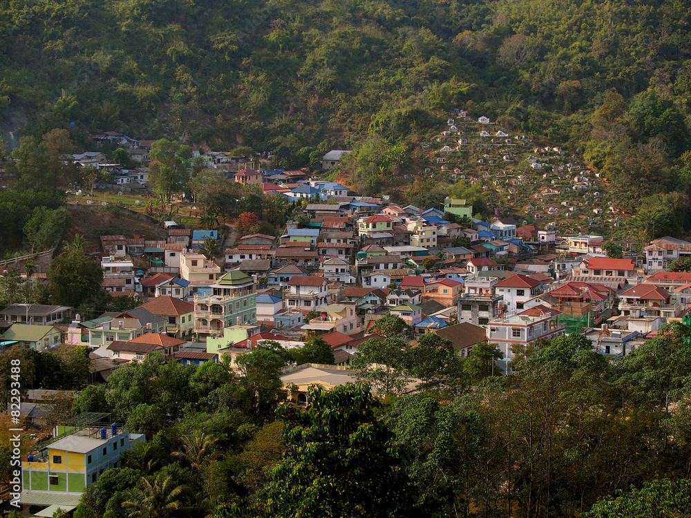 Naklejka premium Mae Sai view, Thailand
