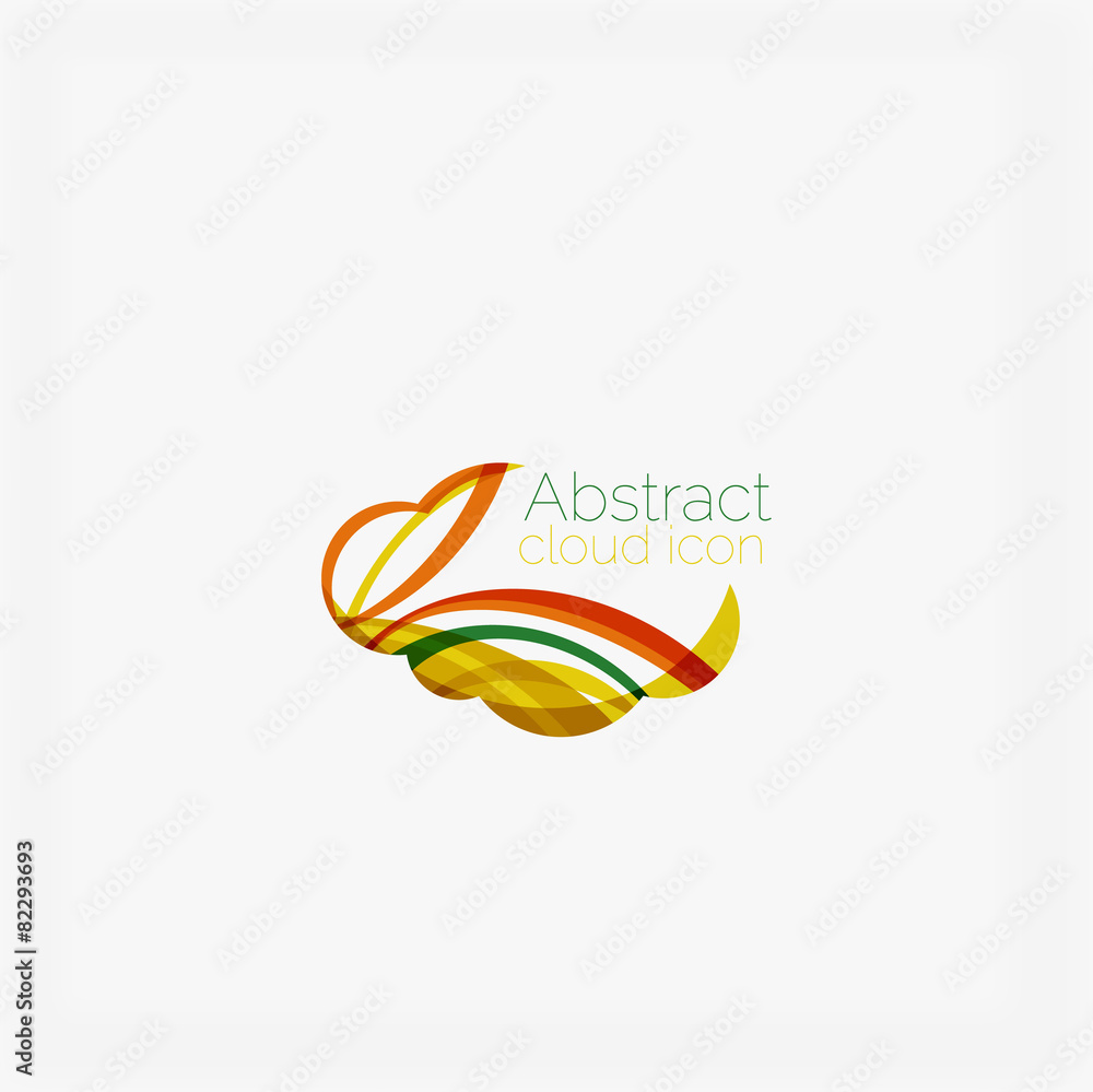 Obraz premium Clean elegant circle shaped abstract geometric logo. Universal