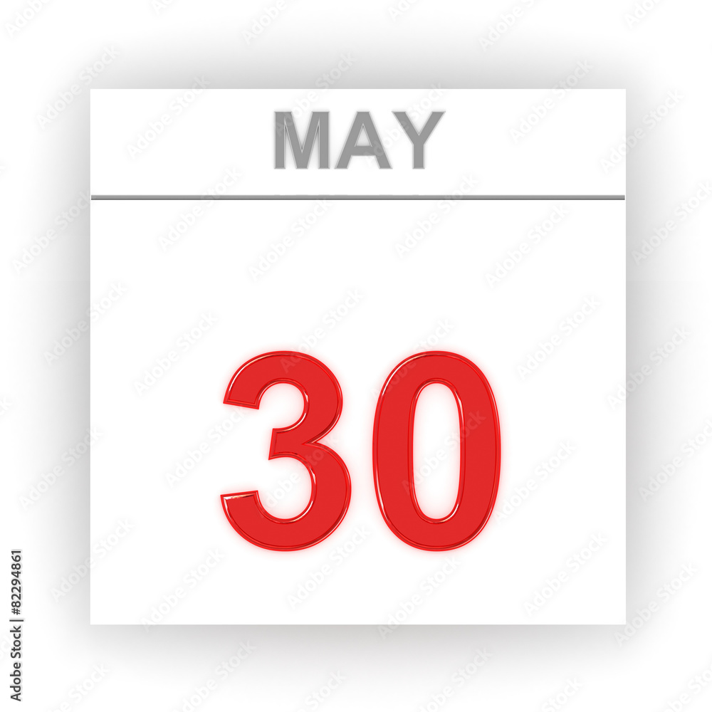 May 30. Day on the calendar. May 30. Day on the calendar.