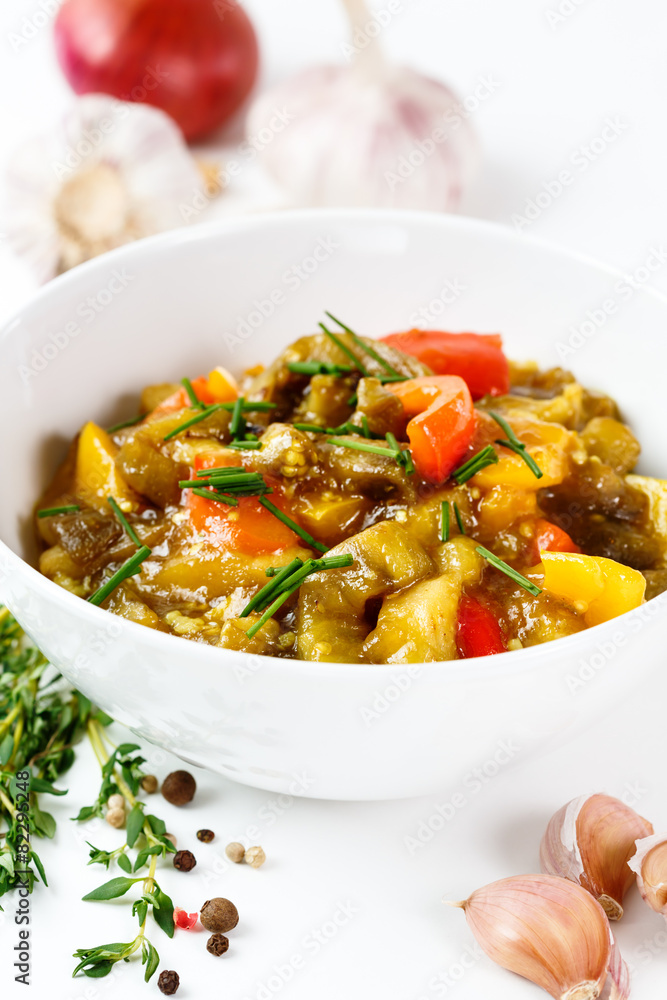 Delicious Eggplant Food with Tomato Delicious Eggplant Food with Tomato