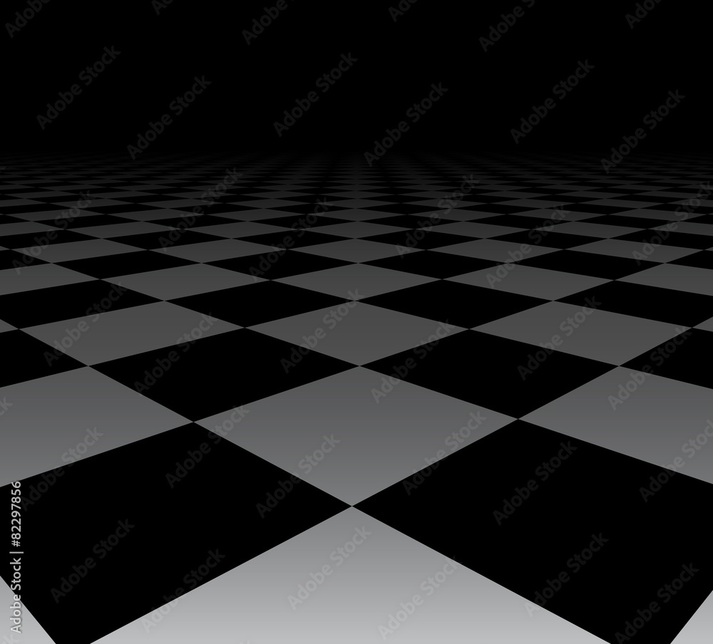 Naklejka premium Perspective checkered surface.