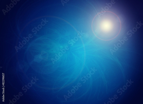 Abstract blue background with small glowing spot