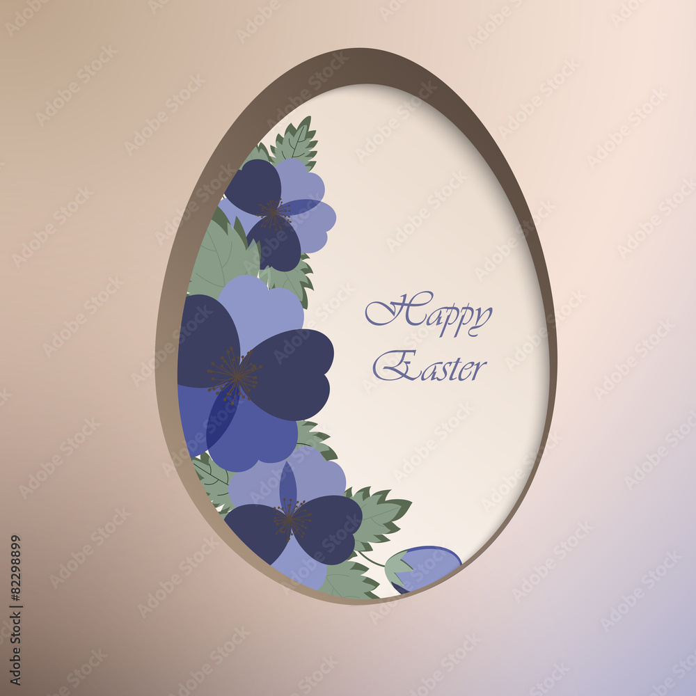 Template card with spring flowers Template card with spring flowers